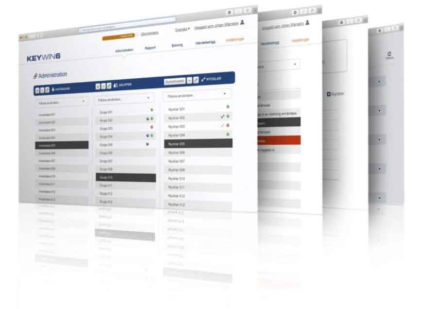 Keywin6-Screen-Shot Woman selects a key from a Key Box System